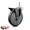 Service Caster 6 Inch Gray Polyurethane Wheel Swivel 34 Inch Threaded Stem Caster with Brake SCC SCC-TS20S614-PPUB-PLB-34212 - alternate 3